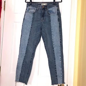 Garage Color-Blocked Mom Jeans